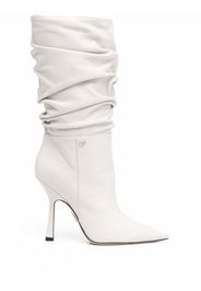 Dsquared2 Blair ruched calf boots - Bianco