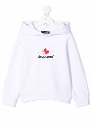 Dsquared2 Kids logo-print cotton hoodie - Bianco