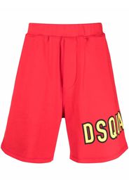 Dsquared2 Shorts sportivi con stampa - Rosso