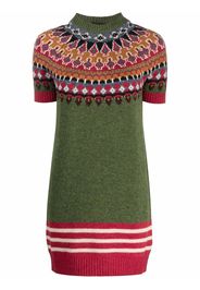 Dsquared2 intarsia-knit wool jumper dress - Verde