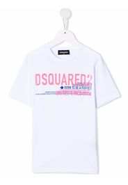 Dsquared2 Kids logo slogan t-shirt - Bianco