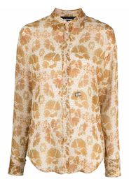 Dsquared2 Camicia a fiori jacquard - Giallo
