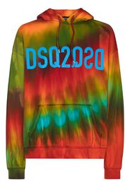 Dsquared2 reverse-logo tie-dye hoodie - Rosso