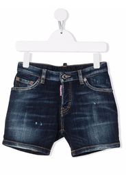 Dsquared2 Kids logo-patch denim shorts - Blu