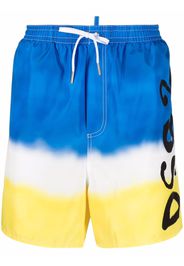 Dsquared2 spray-paint print swim shorts - Blu