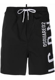 Dsquared2 logo-print drawstring swim shorts - Nero