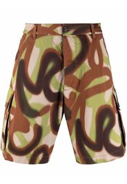 Dsquared2 spray-paint cargo shorts - Toni neutri