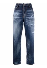 Dsquared2 distressed high-waisted jeans - Blu