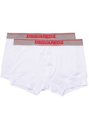 Dsquared2 Set di 2 boxer con logo - Bianco