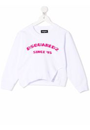 Dsquared2 Kids split-hem logo sweatshirt - Bianco