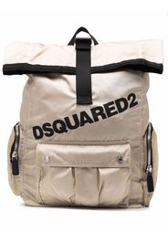 Dsquared2 logo-print buckled backpack - Toni neutri