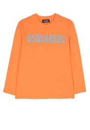 Dsquared2 Kids logo long-sleeve top - Arancione