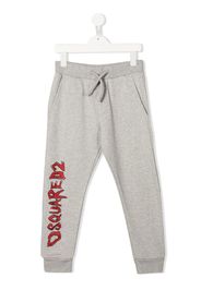 Dsquared2 Kids Pantaloni sportivi con effetto mélange - Grigio