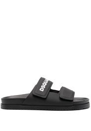 Dsquared2 logo touch-strap slides - Nero