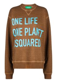 Dsquared2 slogan-print sweatshirt - Marrone