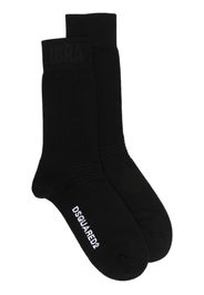 Dsquared2 intarsia-knit logo socks - Nero