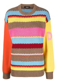 Dsquared2 chunky-knit striped jumper - Marrone