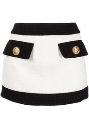 Dsquared2 two-tone tweed miniskirt - Bianco