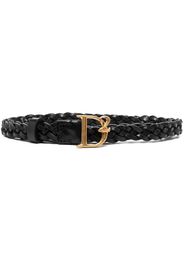 Dsquared2 braided logo buckle belt - Nero