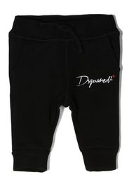 DSQUARED2 KIDS Handwriting-logo track pants - Nero