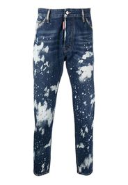 DSQUARED2 bleached tapered-leg jeans - Blu