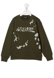 Dsquared2 Kids logo-print cotton sweatshirt - Verde