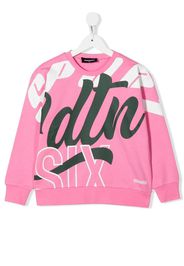 DSQUARED2 KIDS text-print crew-neck sweatshirt - Rosa