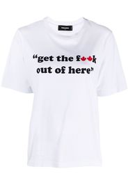 Dsquared2 slogan-print T-Shirt - Bianco