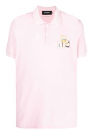 Dsquared2 Polo con applicazione - Rosa