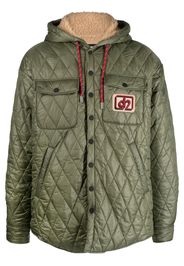 Dsquared2 logo-patch quilted jacket - Verde