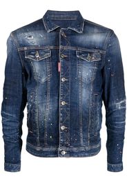 Dsquared2 Giacca denim con stampa - Blu