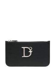 Dsquared2 logo-plaque leather purse - Nero