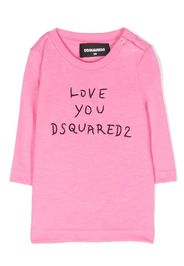 Dsquared2 Kids T-shirt con ricamo - Rosa