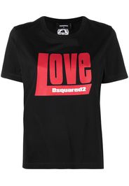 Dsquared2 love print cotton T-shirt - Nero