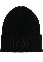 Dsquared2 Icon logo-embroidered wool beanie - Nero
