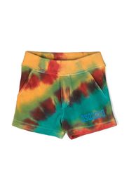 Dsquared2 Kids tie-dye patterned logo print shorts - Arancione