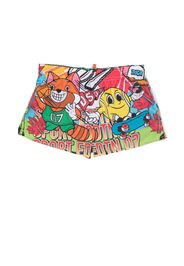 Dsquared2 Kids Costume da bagno con stampa - Arancione