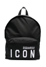 Dsquared2 Kids Zaino con ricamo - Nero