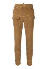 Dsquared2 Pantaloni slim a coste - Marrone