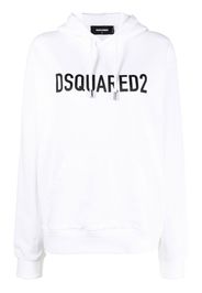 Dsquared2 logo-print cotton hoodie - Bianco