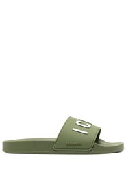 Dsquared2 Sandali slides Icon goffrati - Verde