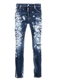 Dsquared2 paint splattered distressed jeans - Blu