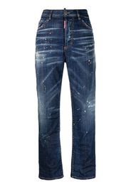 Dsquared2 paint-splatter straight-leg jeans - Blu