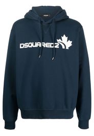 Dsquared2 logo-print long-sleeve hoodie - Blu