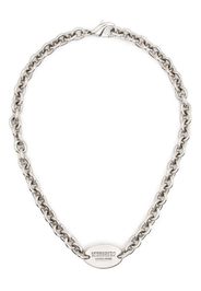 Dsquared2 logo-plaque chain-link necklacr - Argento