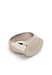 Dsquared2 logo-engraved burnished-finish ring - Argento