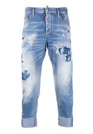 Dsquared2 distressed cropped jeans - Blu