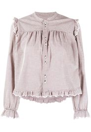 Dsquared2 check-pattern ruffled blouse - Rosso