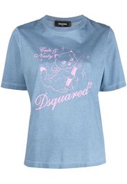 Dsquared2 graphic-print cotton T-shirt - Blu