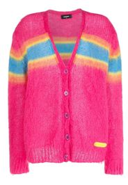 Dsquared2 stripe-detail brushed cardigan - Rosa